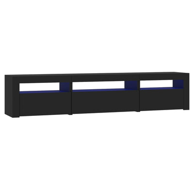 TV Cabinet with LED Lights Black 195x35x40 cm Payday Deals