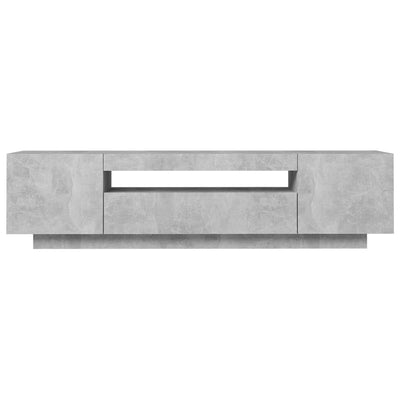 TV Cabinet with LED Lights Concrete Grey 160x35x40 cm Payday Deals