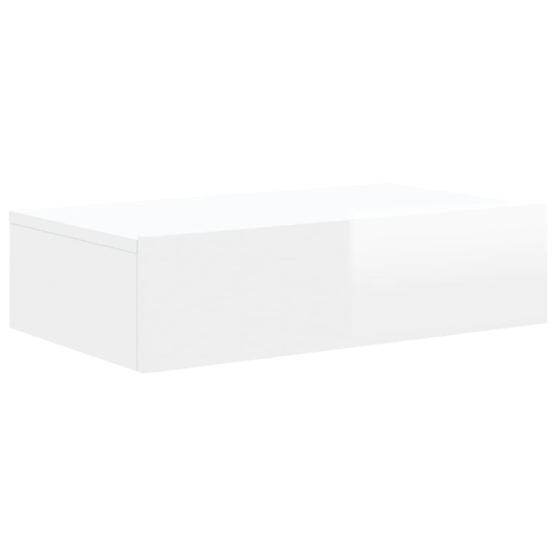 TV Cabinet with LED Lights High Gloss White 60x35x15.5 cm Payday Deals