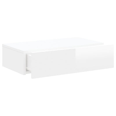 TV Cabinet with LED Lights High Gloss White 60x35x15.5 cm Payday Deals