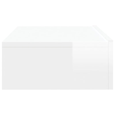 TV Cabinet with LED Lights High Gloss White 60x35x15.5 cm Payday Deals