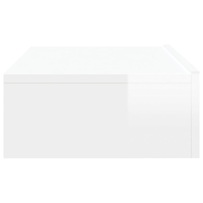 TV Cabinet with LED Lights High Gloss White 60x35x15.5 cm Payday Deals