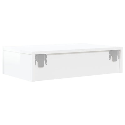 TV Cabinet with LED Lights High Gloss White 60x35x15.5 cm Payday Deals