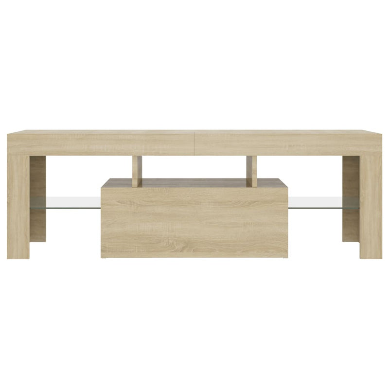 TV Cabinet with LED Lights Sonoma Oak 120x35x40 cm Payday Deals