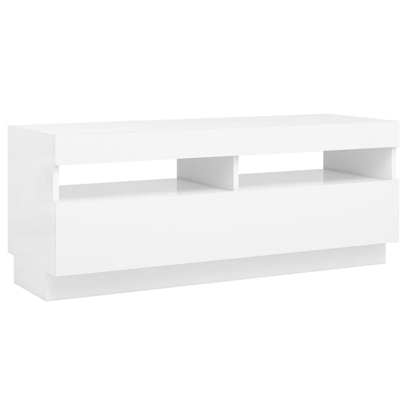 TV Cabinet with LED Lights White 100x35x40 cm Payday Deals