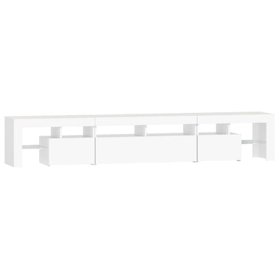 TV Cabinet with LED Lights White 230x36.5x40 cm Payday Deals