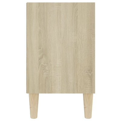 TV Cabinet with Solid Wood Legs Sonoma Oak 103.5x30x50 cm Payday Deals