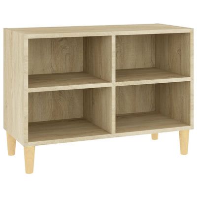 TV Cabinet with Solid Wood Legs Sonoma Oak 69.5x30x50 cm Payday Deals