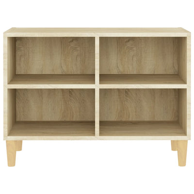 TV Cabinet with Solid Wood Legs Sonoma Oak 69.5x30x50 cm Payday Deals