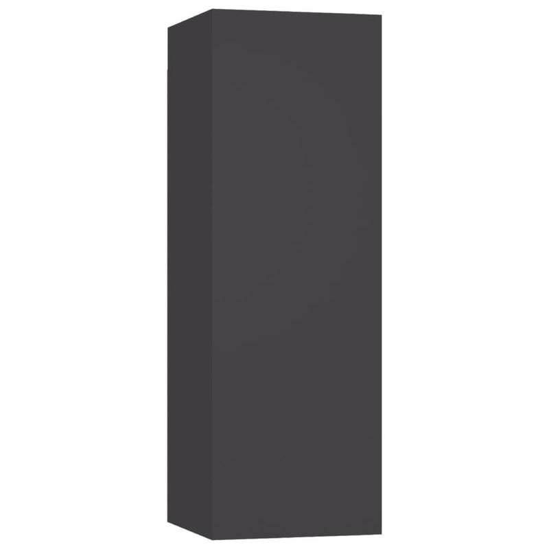 TV Cabinets 2 pcs Grey 30.5x30x90 cm Engineered Wood Payday Deals