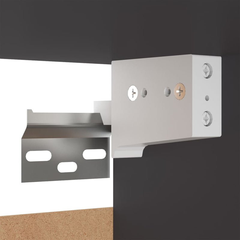 TV Cabinets 2 pcs Grey 30.5x30x90 cm Engineered Wood Payday Deals