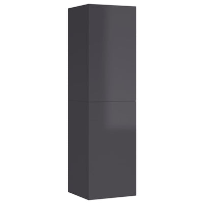 TV Cabinets 2 pcs High Gloss Grey 30.5x30x110 cm Engineered Wood Payday Deals