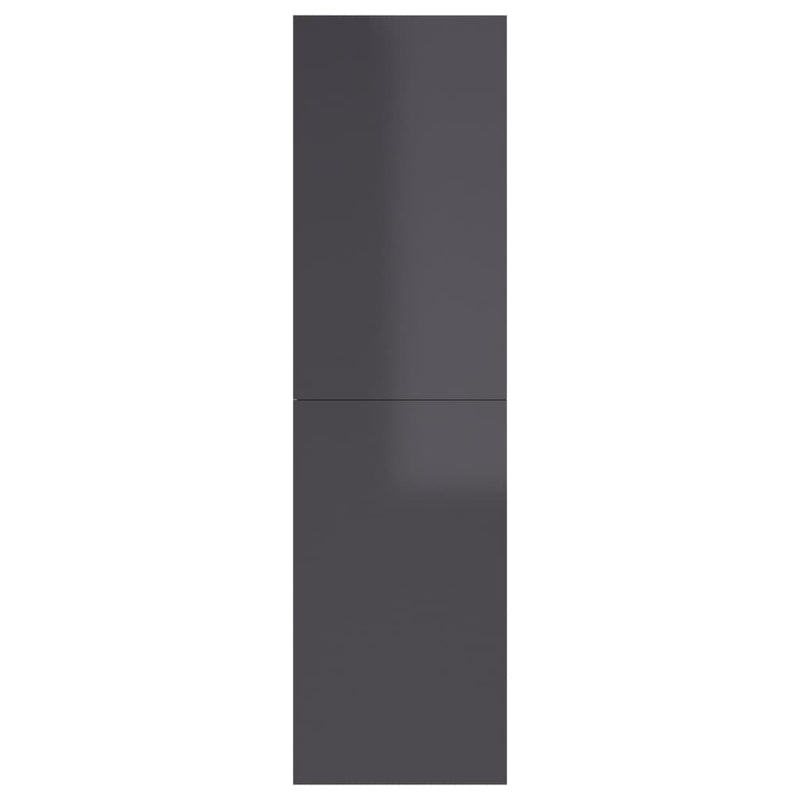 TV Cabinets 2 pcs High Gloss Grey 30.5x30x110 cm Engineered Wood Payday Deals