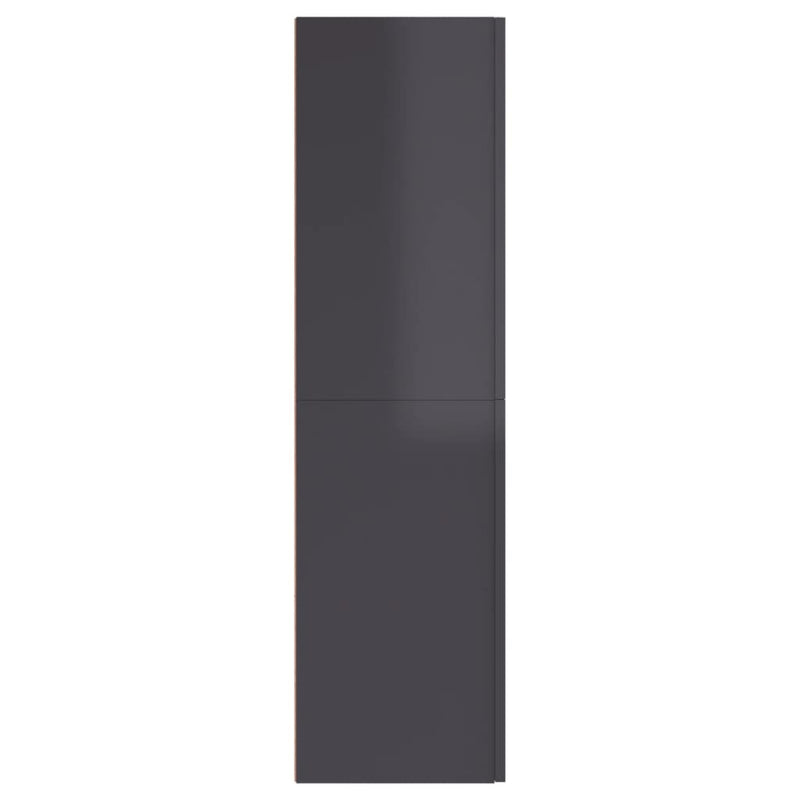 TV Cabinets 2 pcs High Gloss Grey 30.5x30x110 cm Engineered Wood Payday Deals