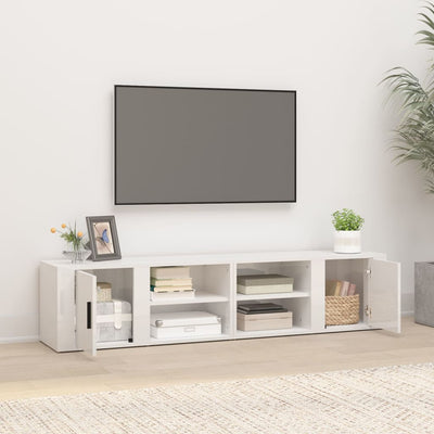 TV Cabinets 2 pcs High Gloss White 80x31.5x36 cm Engineered Wood Payday Deals