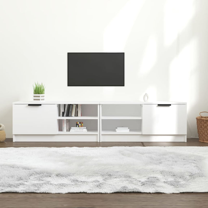 TV Cabinets 2 pcs White 80x35x36.5 cm Engineered Wood Payday Deals