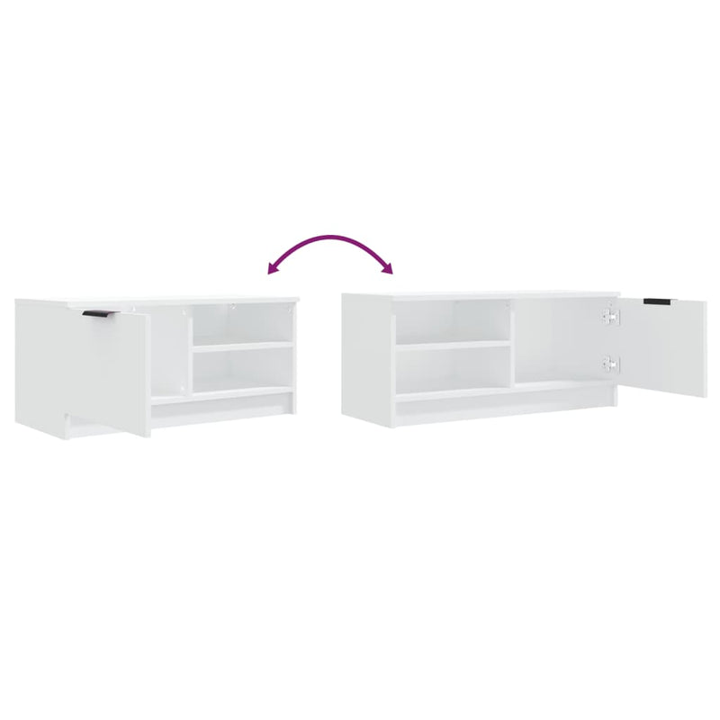TV Cabinets 2 pcs White 80x35x36.5 cm Engineered Wood Payday Deals
