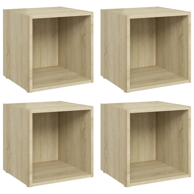 TV Cabinets 4 pcs Sonoma Oak 37x35x37 cm Engineered Wood Payday Deals