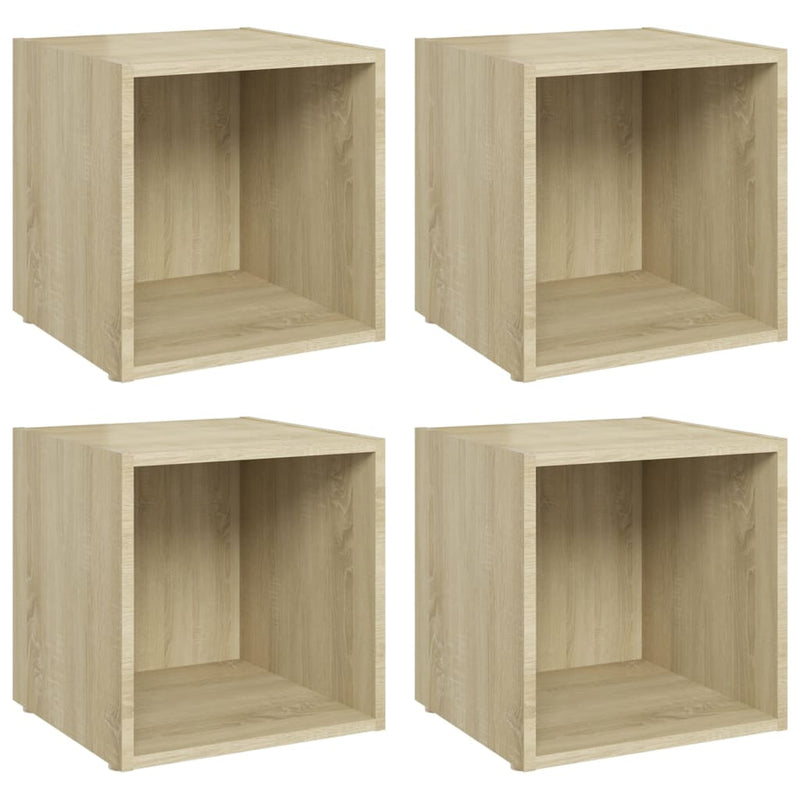 TV Cabinets 4 pcs Sonoma Oak 37x35x37 cm Engineered Wood Payday Deals