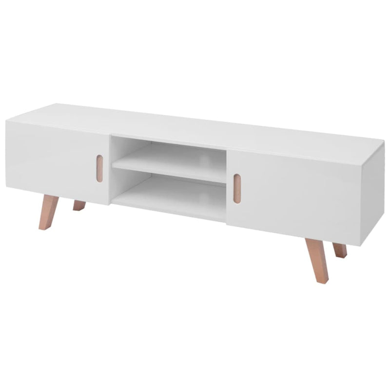 TV Stand MDF 150x35x48.5 cm High Gloss White Payday Deals