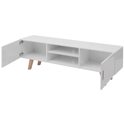 TV Stand MDF 150x35x48.5 cm High Gloss White Payday Deals