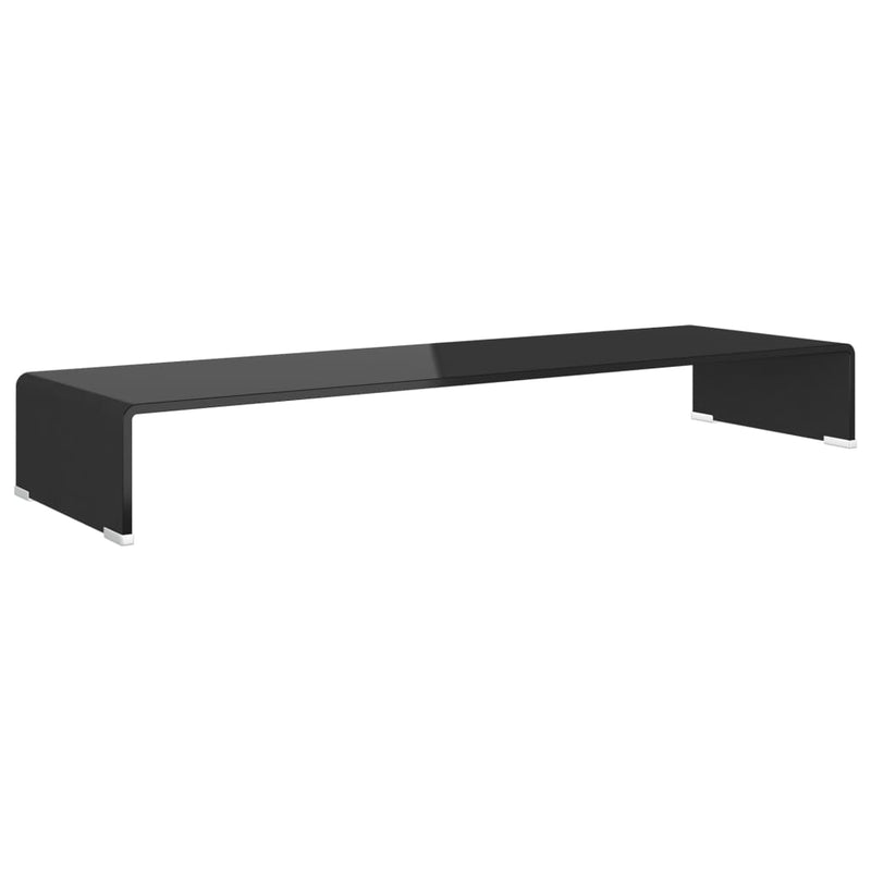 TV Stand/Monitor Riser Glass Black 100x30x13 cm Payday Deals