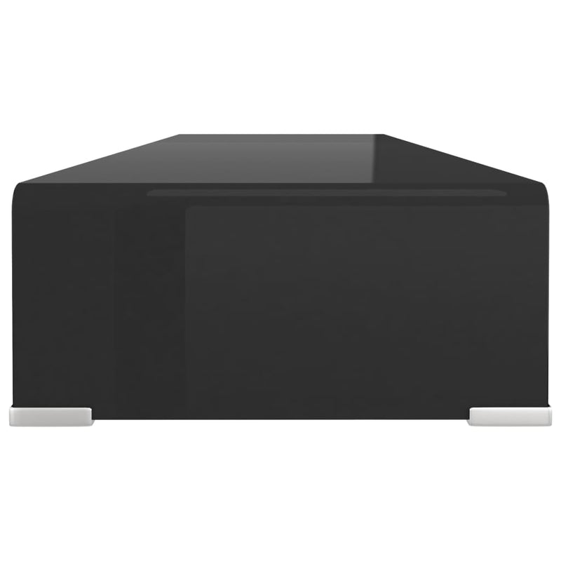 TV Stand/Monitor Riser Glass Black 100x30x13 cm Payday Deals