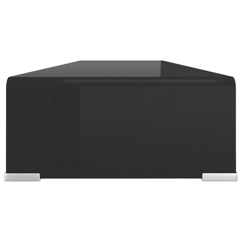 TV Stand/Monitor Riser Glass Black 110x30x13 cm Payday Deals