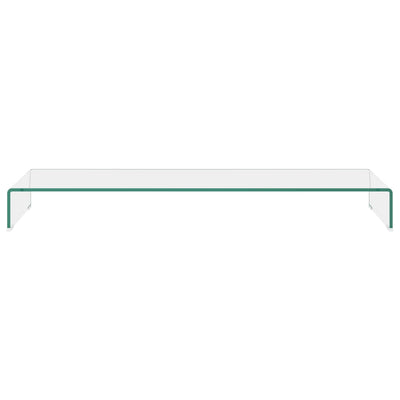 TV Stand/Monitor Riser Glass Clear 120x30x13 cm Payday Deals