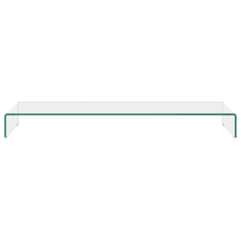 TV Stand/Monitor Riser Glass Clear 120x30x13 cm Payday Deals