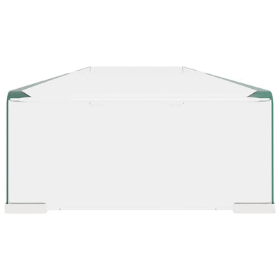 TV Stand/Monitor Riser Glass Clear 120x30x13 cm Payday Deals
