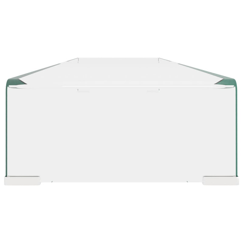 TV Stand/Monitor Riser Glass Clear 120x30x13 cm Payday Deals