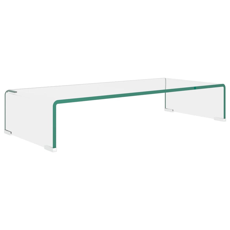 TV Stand/Monitor Riser Glass Clear 70x30x13 cm Payday Deals