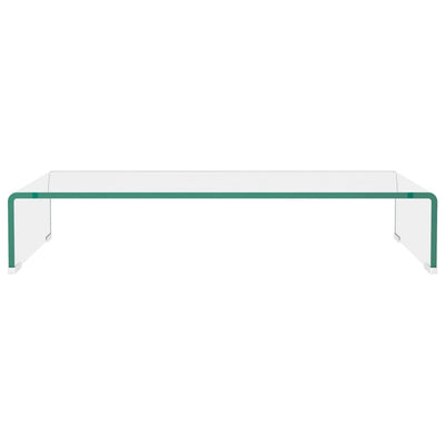 TV Stand/Monitor Riser Glass Clear 70x30x13 cm Payday Deals