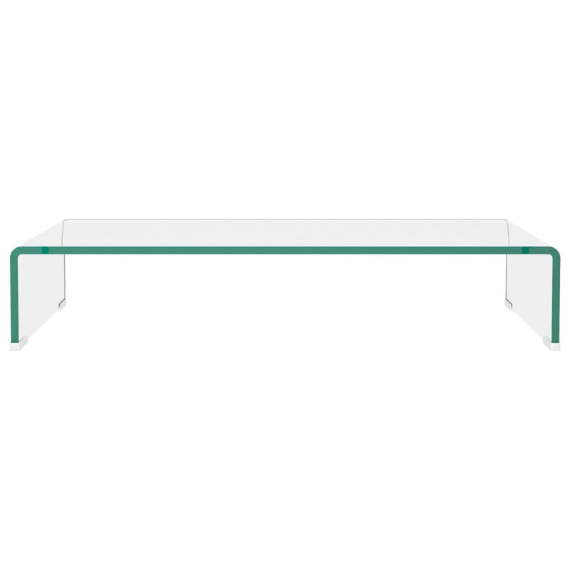 TV Stand/Monitor Riser Glass Clear 70x30x13 cm Payday Deals
