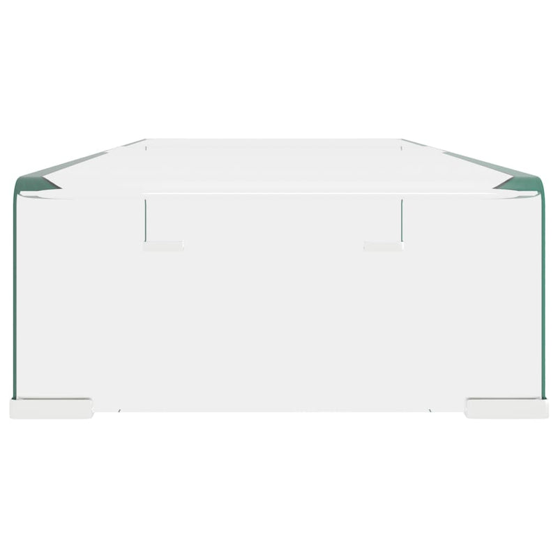 TV Stand/Monitor Riser Glass Clear 70x30x13 cm Payday Deals