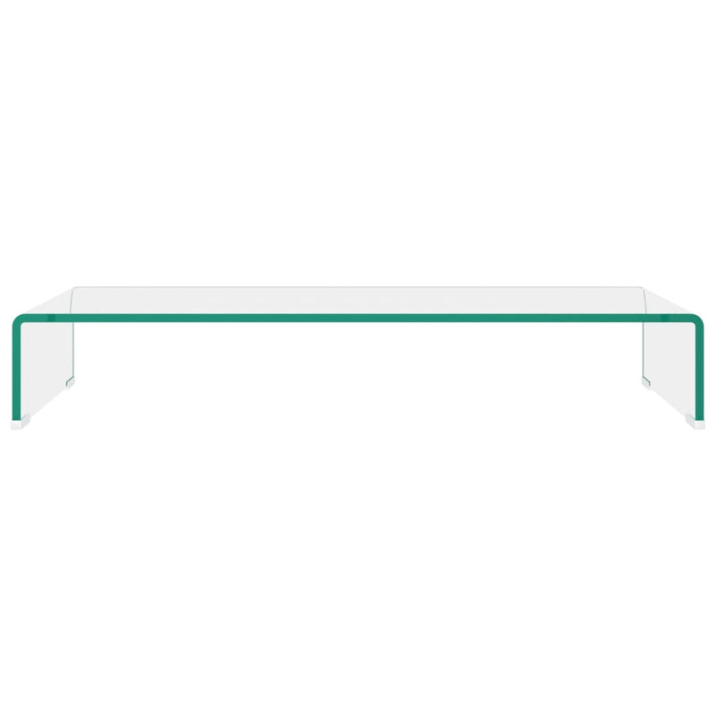 TV Stand/Monitor Riser Glass Clear 80x30x13 cm Payday Deals