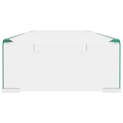 TV Stand/Monitor Riser Glass Clear 80x30x13 cm Payday Deals