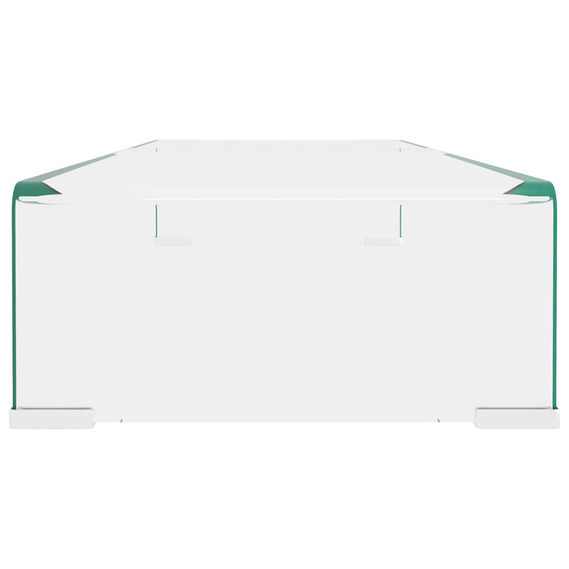 TV Stand/Monitor Riser Glass Clear 80x30x13 cm Payday Deals