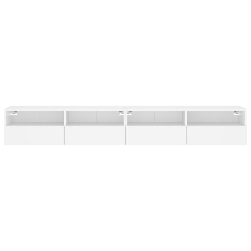 TV Wall Cabinets 2 pcs White 100x30x30 cm Engineered Wood Payday Deals