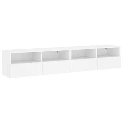 TV Wall Cabinets 2 pcs White 80x30x30 cm Engineered Wood Payday Deals