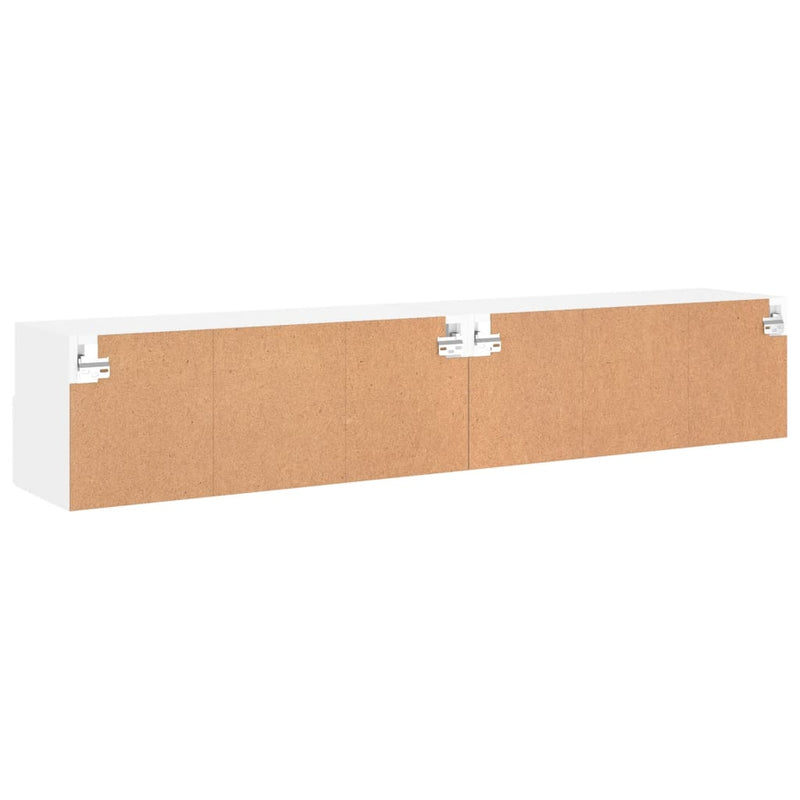 TV Wall Cabinets 2 pcs White 80x30x30 cm Engineered Wood Payday Deals