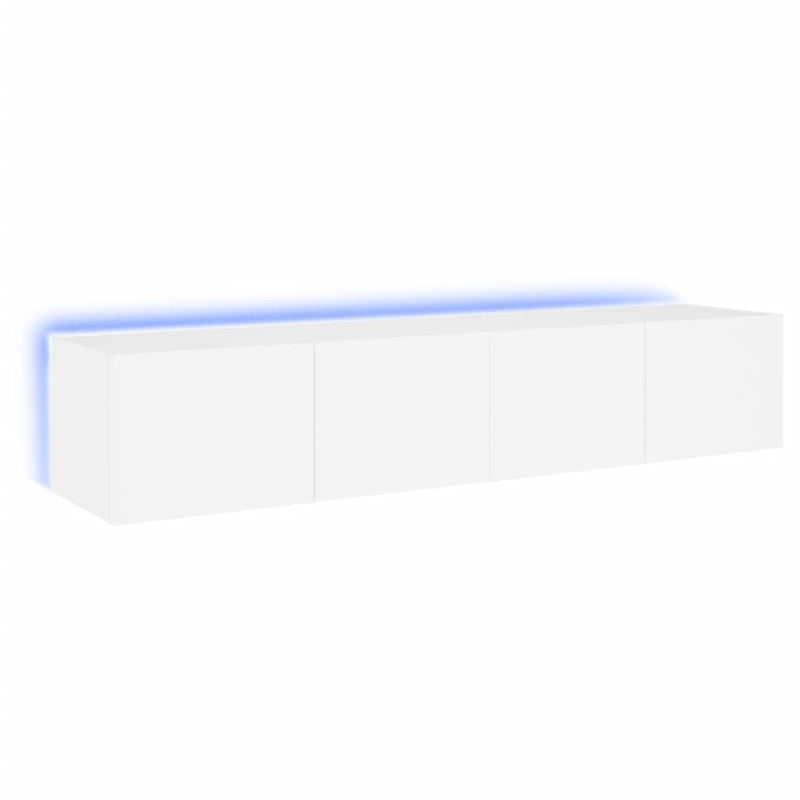 TV Wall Cabinets with LED Lights 2 pcs White 80x35x31 cm Payday Deals