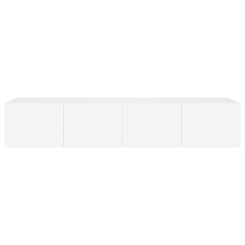 TV Wall Cabinets with LED Lights 2 pcs White 80x35x31 cm Payday Deals