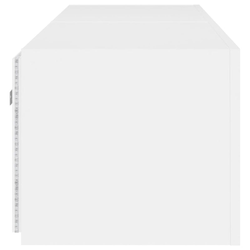 TV Wall Cabinets with LED Lights 2 pcs White 80x35x31 cm Payday Deals