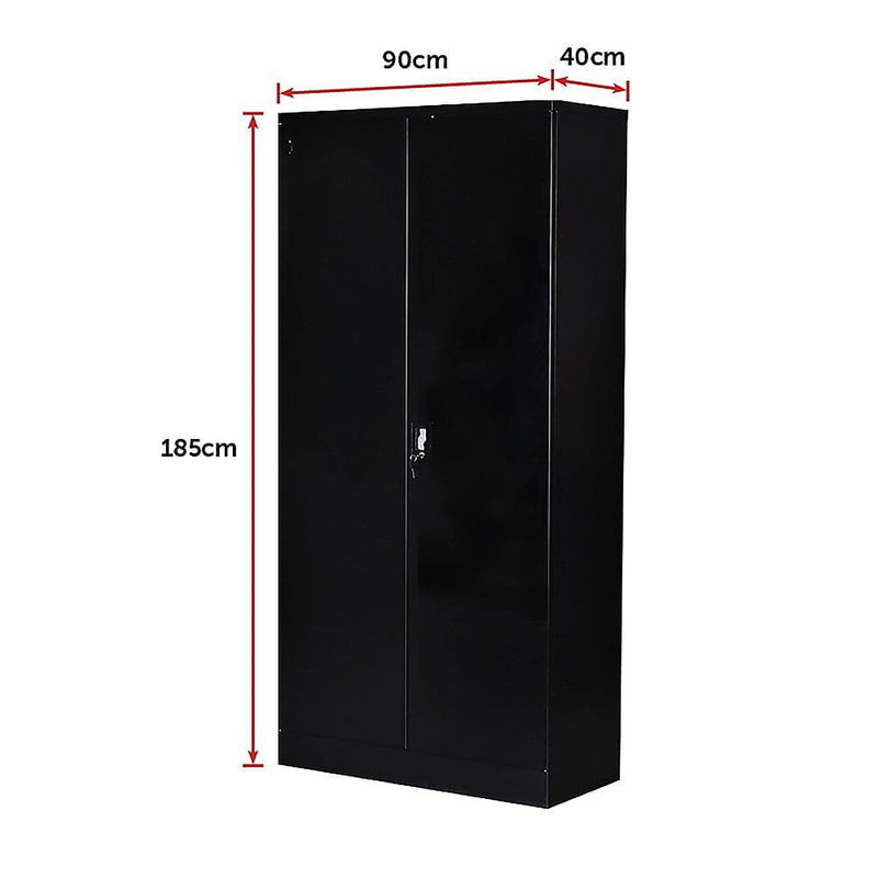 Two-Door Shelf Office Gym Filing Storage Locker Cabinet Safe Payday Deals