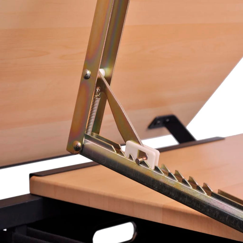 Two Drawers Tiltable Tabletop Drawing Table with Stool Payday Deals