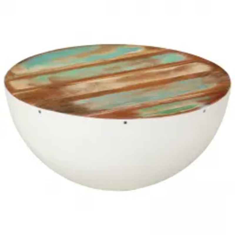 Two Piece Bowl Shaped Coffee Table Set Solid Reclaimed Wood Payday Deals