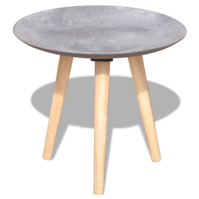 Two Piece Side Table/Coffee Table Set 55 cm&44 cm Concrete Grey Payday Deals