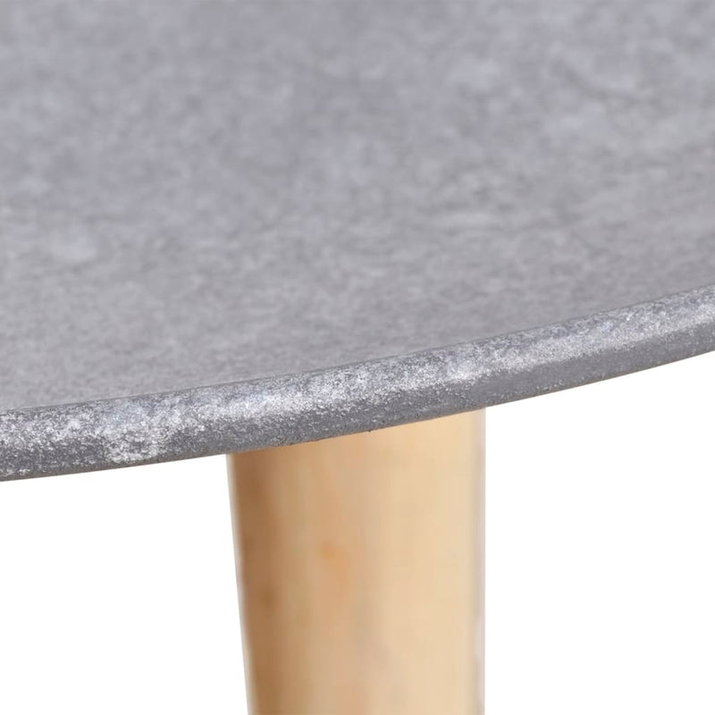 Two Piece Side Table/Coffee Table Set 55 cm&44 cm Concrete Grey Payday Deals
